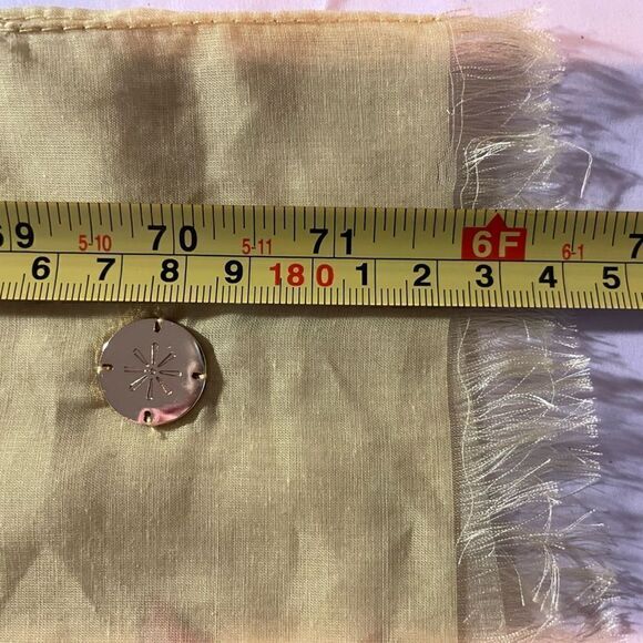 Soft Yellow Floral Scarf/Wrap - Picture 6 of 8